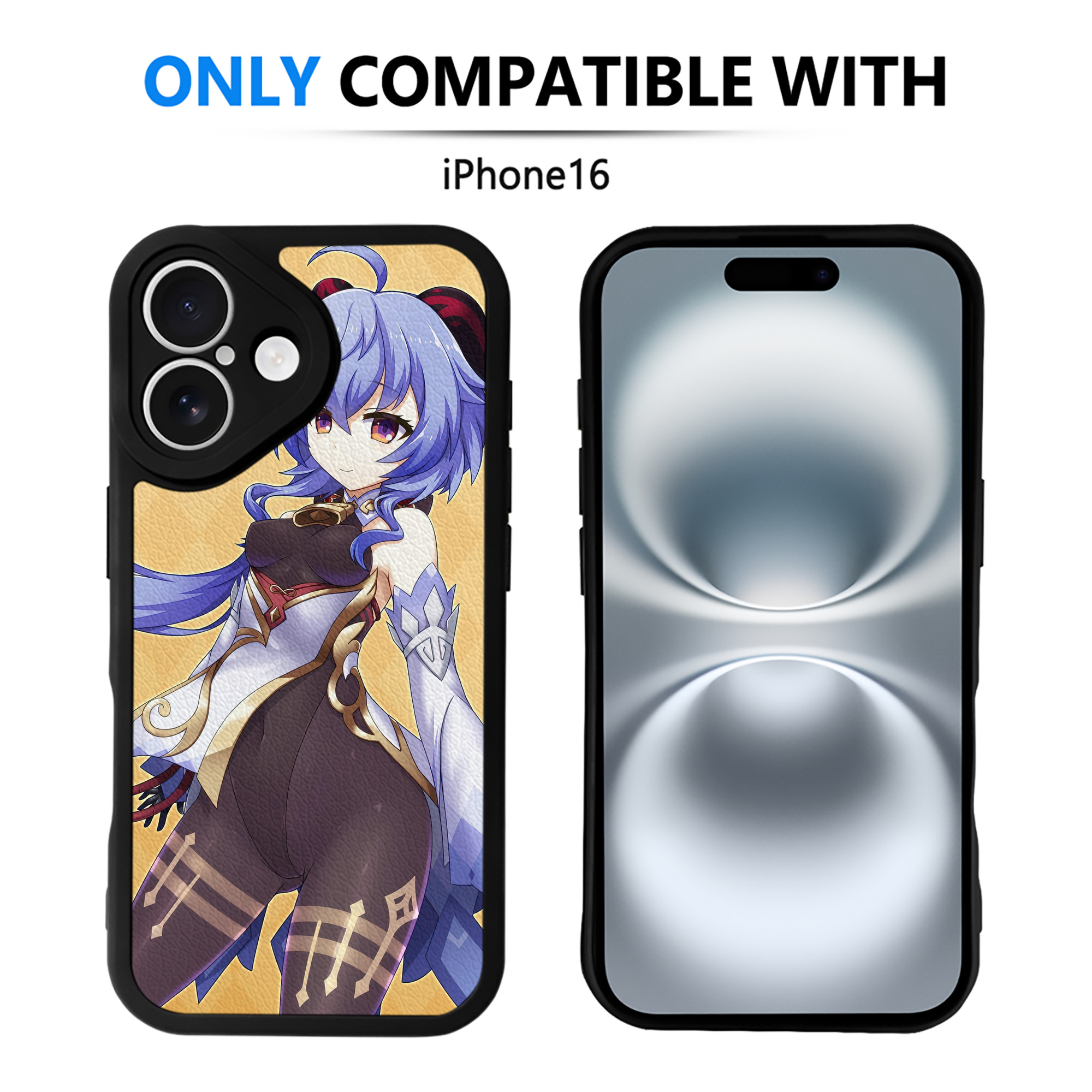 げんし神 genshin 【iPhone 16シリーズ対応】シリコンスマホケース（レザー調） 材質：シリコン